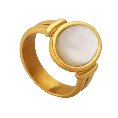 Wholesale Stainless Steel White Sea Shell Ring