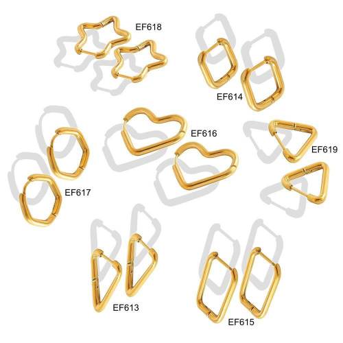 Wholesale Stainless Steel Gold-Plated Earrings