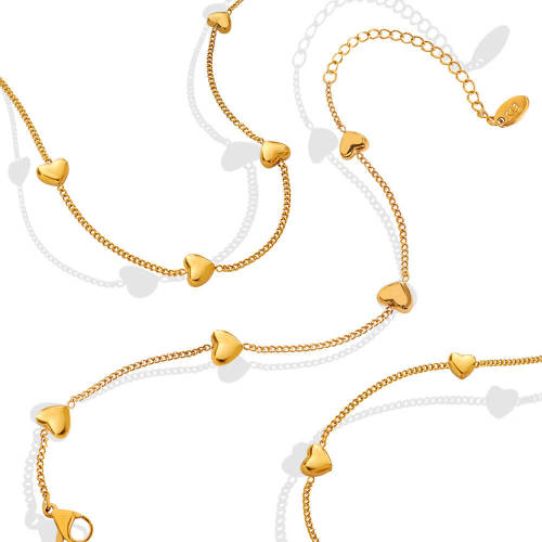 Wholesale Stainless Steel Heart Bracelet Necklace