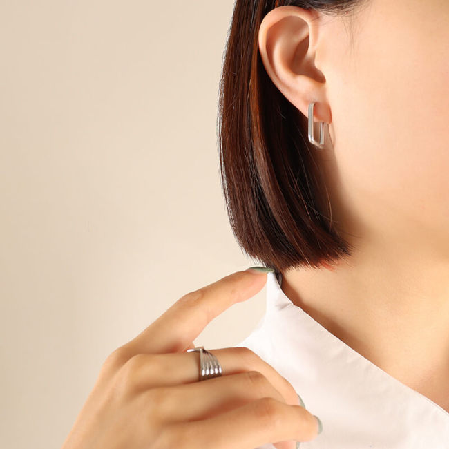 Wholesale Stainless Steel Gold-Plated Earrings