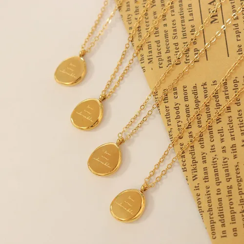 Wholesale Stainless Steel Irregular Oval Pendant