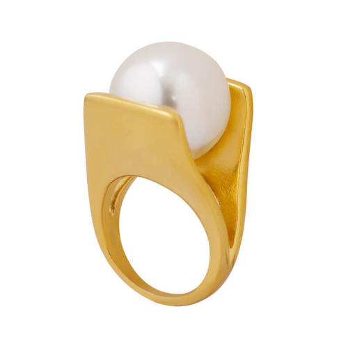 Wholesale Stainless Steel Fashion Ring with Pearl