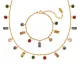 Wholesale Stainless Steel Multi-colored Zirconia Bracelet Necklace