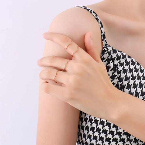 Wholesale Stainless Steel Thin Stacked Rings