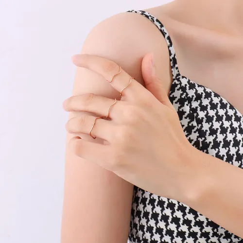Wholesale Stainless Steel Thin Stacked Rings