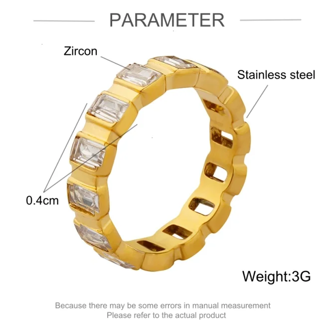 Wholesale Stainless Steel Zircon Rings