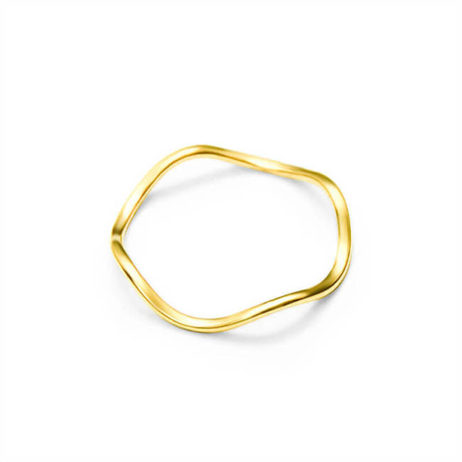 Wholesale Stainless Steel Thin Wave Ring