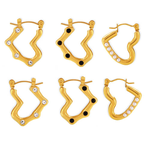 Wholesale Stainless Steel Imitation Pearl cz Earrings