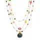 Wholesale Natural Stone Hand Made Steel Necklace