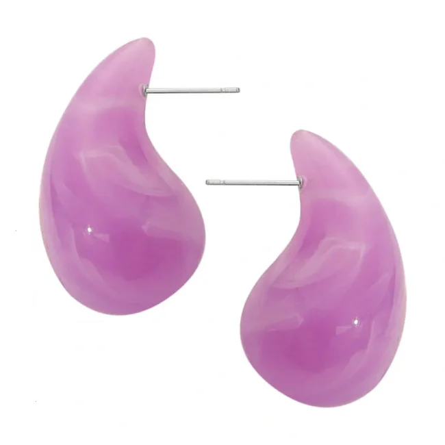 Wholesale Colorful Water Drops Resin Earrings