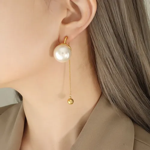 Wholesale Stainless Steel Pearl Earrings