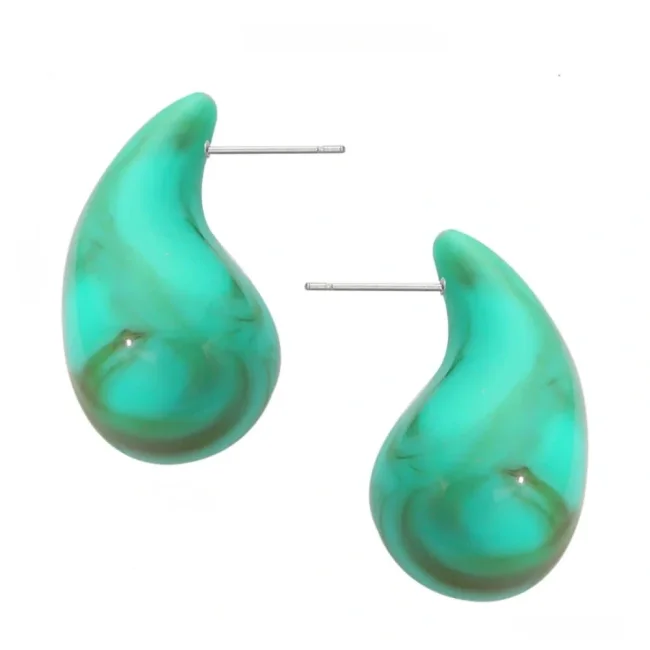 Wholesale Colorful Water Drops Resin Earrings