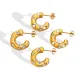 Wholesale Stainless Steel Pearl and Zirconia Earrings