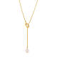 Wholesale Stainless Steel Imitation Pearl Sweater Chain