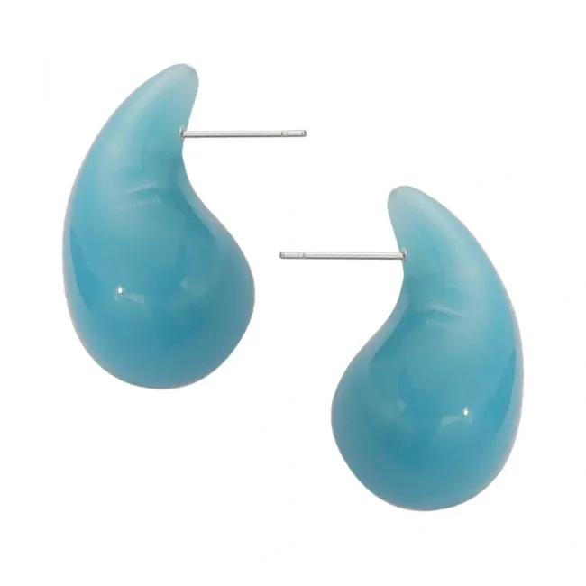 Wholesale Colorful Water Drops Resin Earrings