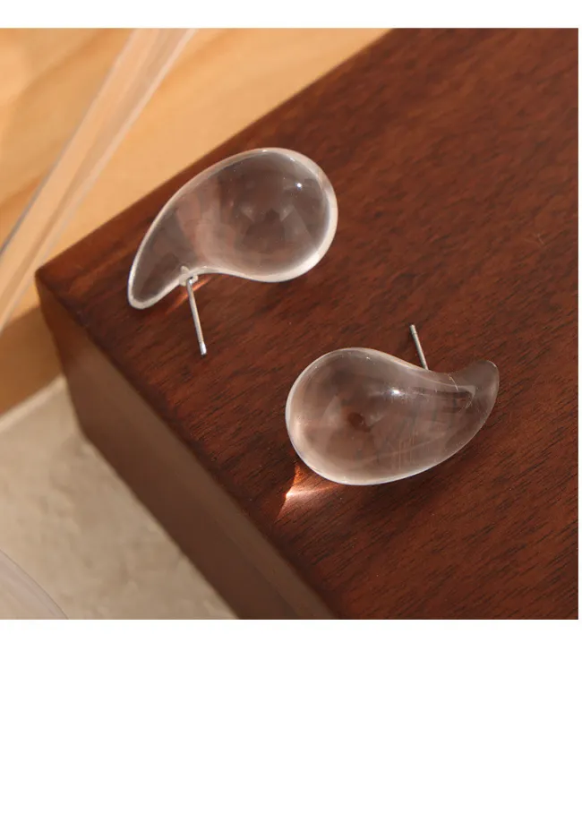 Wholesale Colorful Water Drops Resin Earrings