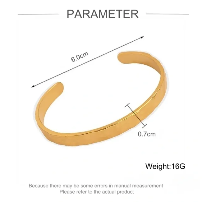 Wholesale Stainless Steel Hammered Cuff Bangle