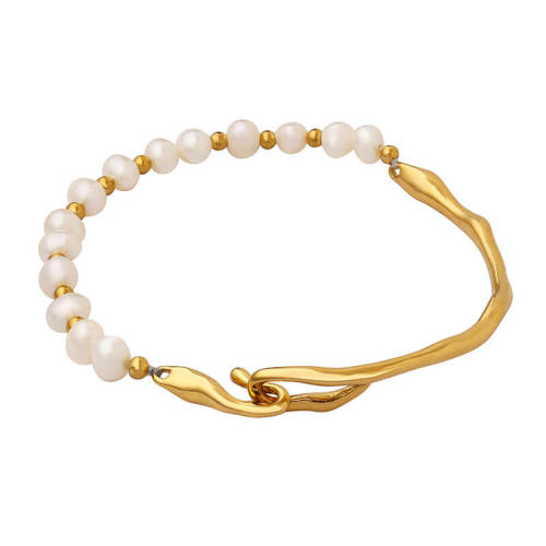 Wholesale Stainless Steel and Pearl Bangle