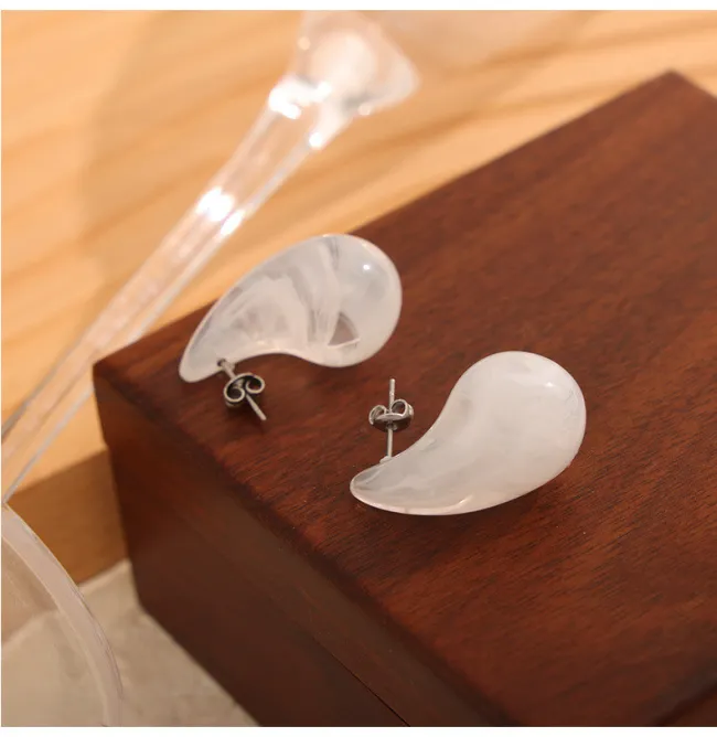 Wholesale Colorful Water Drops Resin Earrings