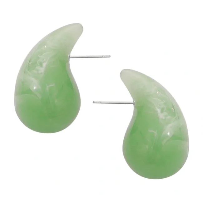 Wholesale Colorful Water Drops Resin Earrings