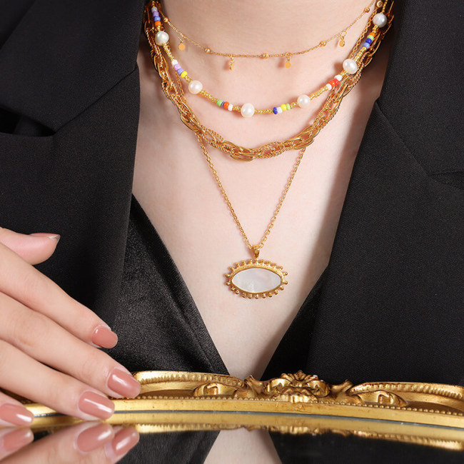 Wholesale Stainless Steel Stack Necklace