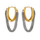 Wholesale Steel Multi-Layered Chain Tassel Earrings