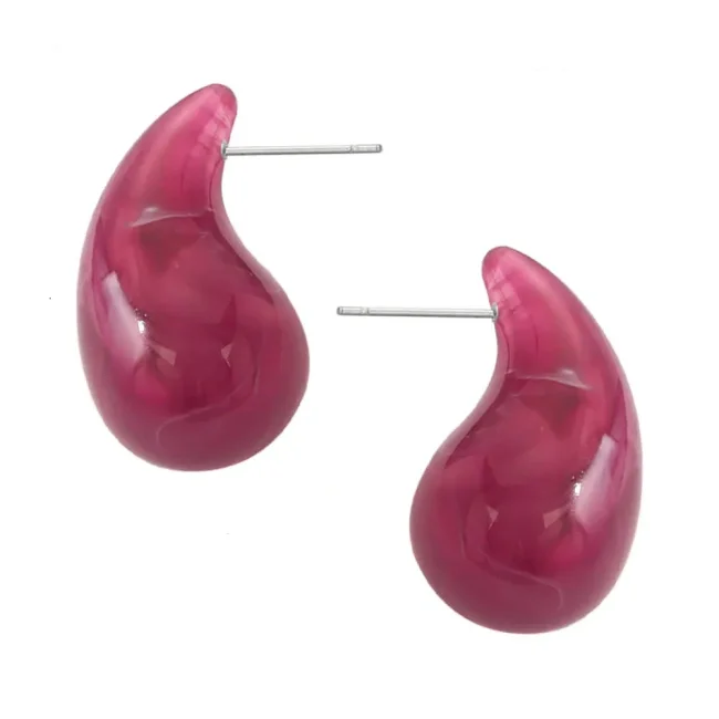 Wholesale Colorful Water Drops Resin Earrings