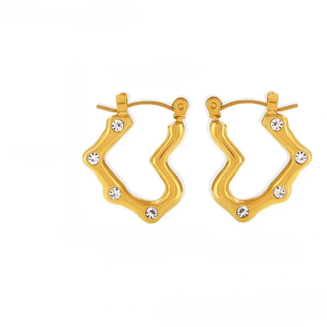 Wholesale Stainless Steel Imitation Pearl cz Earrings