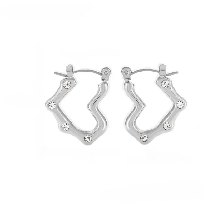 Wholesale Stainless Steel Imitation Pearl cz Earrings