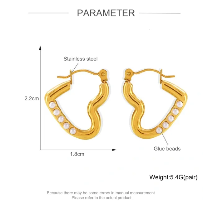 Wholesale Stainless Steel Imitation Pearl cz Earrings