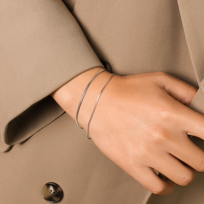 Wholesale Stainless Steel Double Blade Chain Bracelet