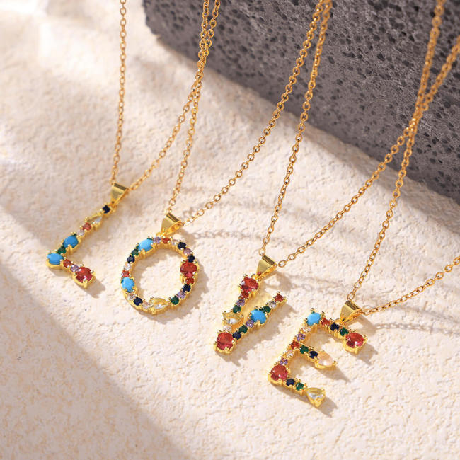 Wholesale Copper Colorful CZ Pendant