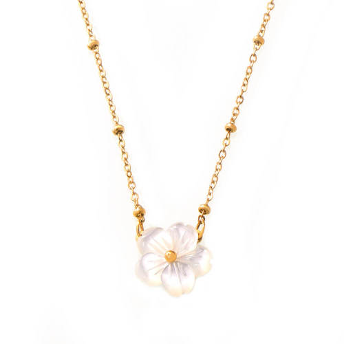 Wholesale Stainless Steel Sea Shell Flower Pendant