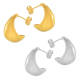 Wholesale Stainless Steel Crescent Hollow Earrings