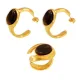 Wholesale Steel Tiger Eye Earrings Open Ring