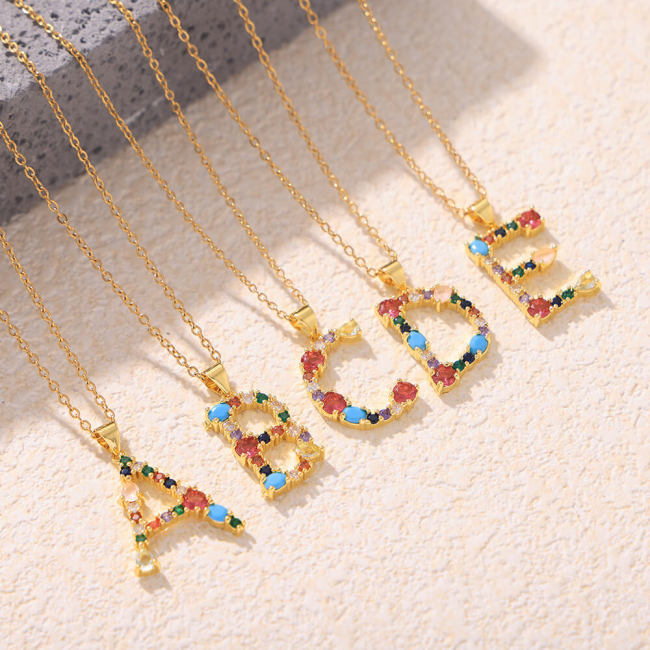 Wholesale Copper Colorful CZ Pendant