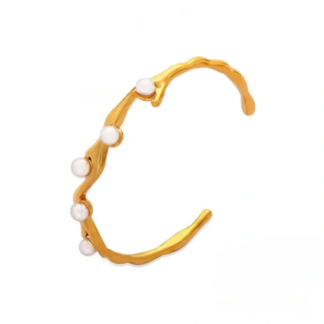 Wholesale Stainless Steel 18K Gold Plated Bangle