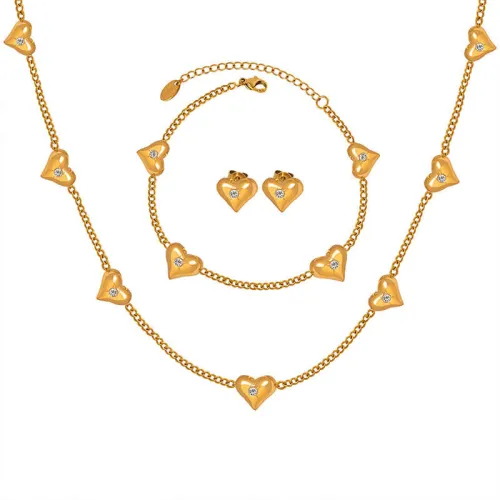 Wholesale Stainless Steel Heart Jewelry Set