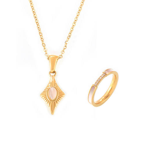 Wholesale Stainless Steel Ring and Necklace Set