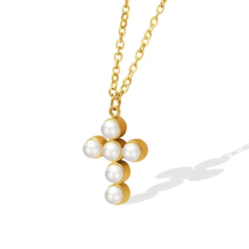 Wholesale Stainless Steel Pearl Cross