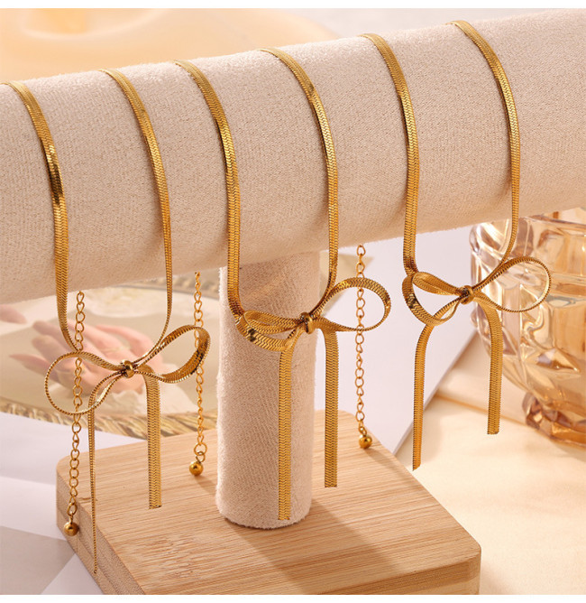 Wholesale Stainless Steel Bow Jewelry Set