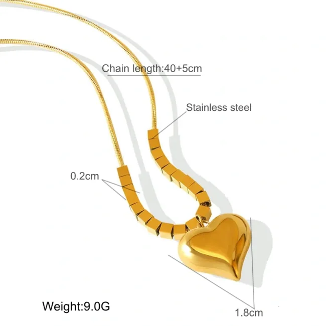 Wholesale Stainless Steel New Style Heart Necklace