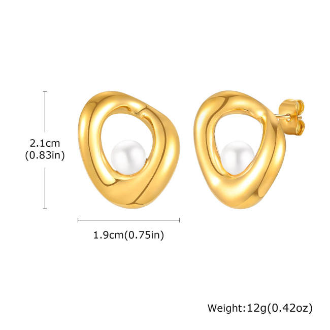 Wholesale Stainless Steel Gold Stud Earrings