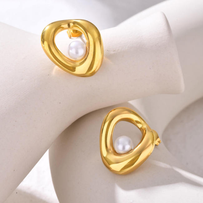 Wholesale Stainless Steel Gold Stud Earrings