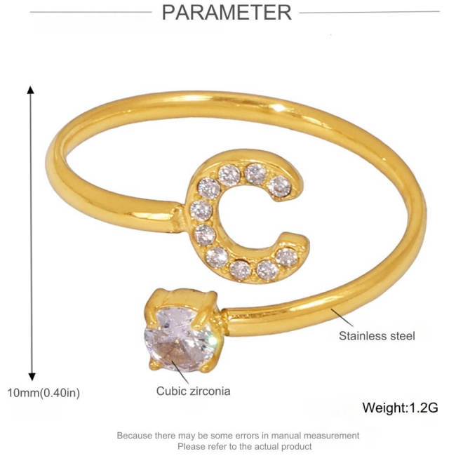 Wholesale Stainless Steel CZ Letter Bracelet Necklace Earrings Ring