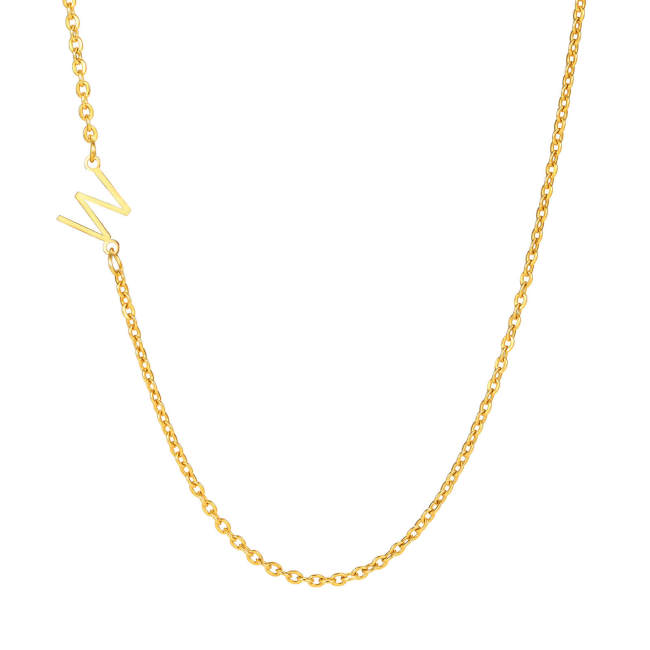 Wholesale Stainless Steel Initial Necklace
