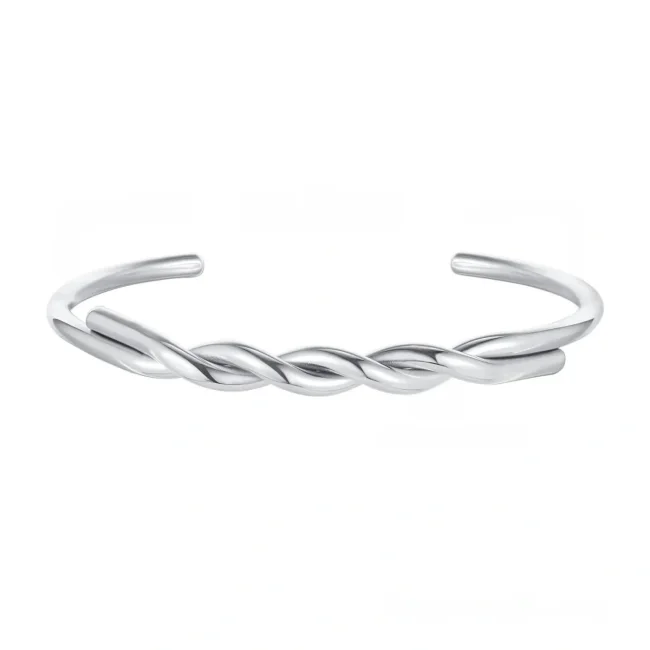 Wholesale Stainless Steel Twist Open Bangle