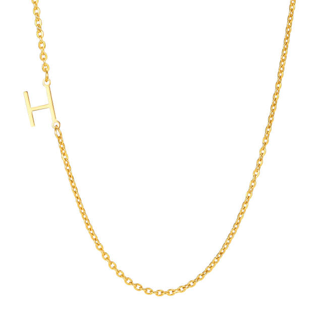Wholesale Stainless Steel Initial Necklace
