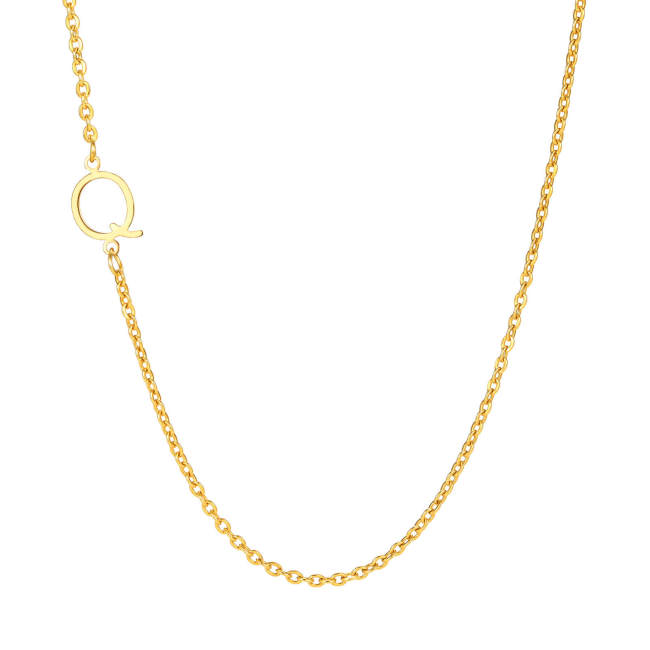 Wholesale Stainless Steel Initial Necklace