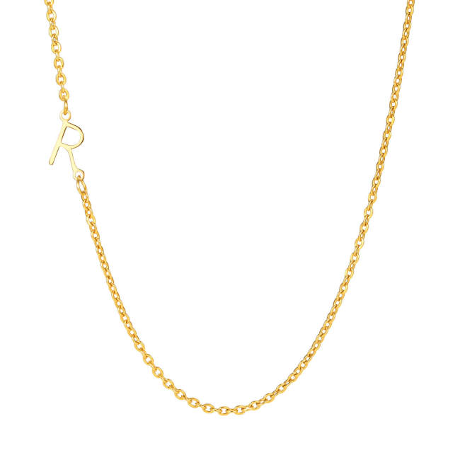 Wholesale Stainless Steel Initial Necklace